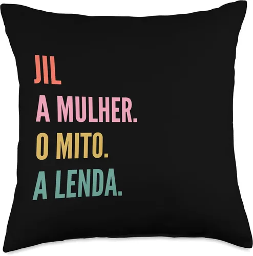 Vista 4 de Funny Portuguese First Name Design - Jil Throw Pillow