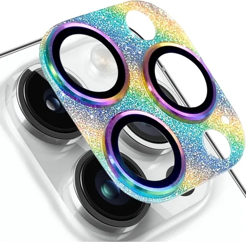 Vista 11 de Protector de lente de cámara para iPhone 13 Mini y iPhone 13, cubierta de lente brillante con diamantes de imitación 3D con diamantes de imitación