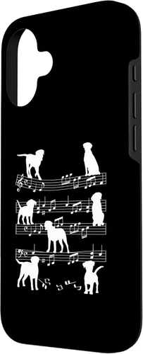 Vista 2 de Musician Dog Playing On Musical Notes Music Lover Piano Case for iPhone 16