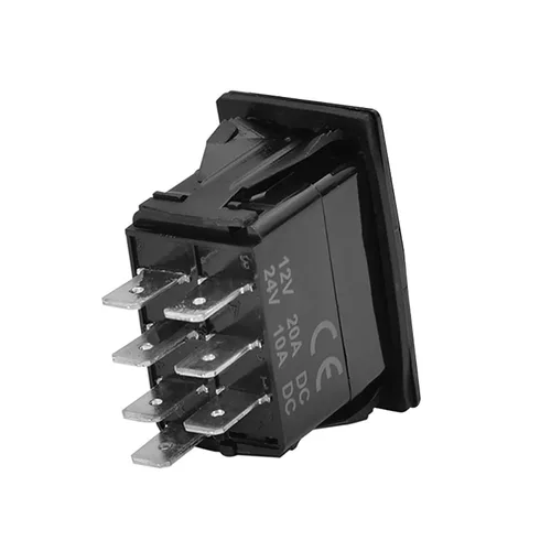 Vista 2 de Dual Blue Led 7 Pin ON-Off-ON DPDT 3 Way Rocker Switch Base para ARB/Carling Auto Marine Boat Dashboard Switch Reemplazo 12V/24V IP68