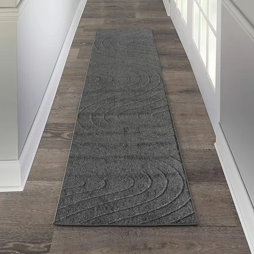 Vista 26 de LUXE WEAVERS Alfombra moderna geométrica ondulada antracita 2x3