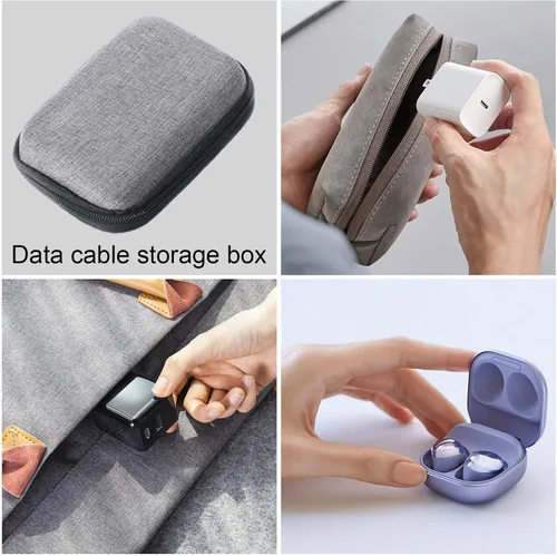 Vista 4 de Pequeño organizador electrónico - Bolsas organizadoras de cables electrónicos portátiles Bolsa de almacenamiento de accesorios digitales de viaje