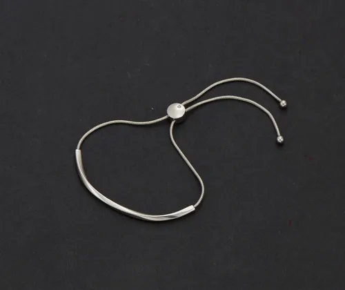 Vista 4 de WOWORAMA Pulseras deslizantes ajustables para mujer, pulsera de amistad para mujer, pulsera bolo de oro, oro blanco, oro rosa