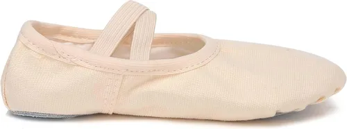 Vista 6 de Danzcue Zapatos de ballet para mujer, lona suave, piel sintética, zapatillas de baile para adultos, ideales para mujeres