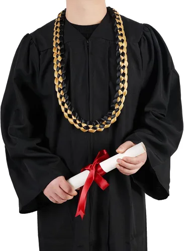 Vista 2 de TFTAFAN Collar Lei de graduación con cinta de graduación 2023, collar de graduación, collar trenzado, accesorios de fiesta para mujeres y hombres