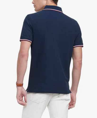 Vista 2 de Tommy Hilfiger Polo elástico de manga corta para hombre que absorbe la humedad con secado rápido + protección UV