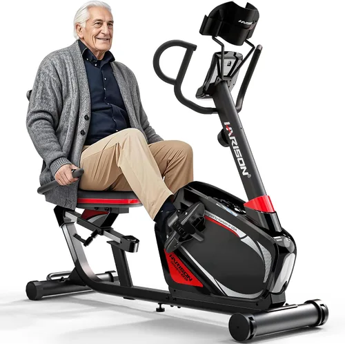 Vista 9 de HARISON Recumbent Exercise Bike for Seniors, 16 Levels, Quiet, 400 lb Capacity Obsidiana