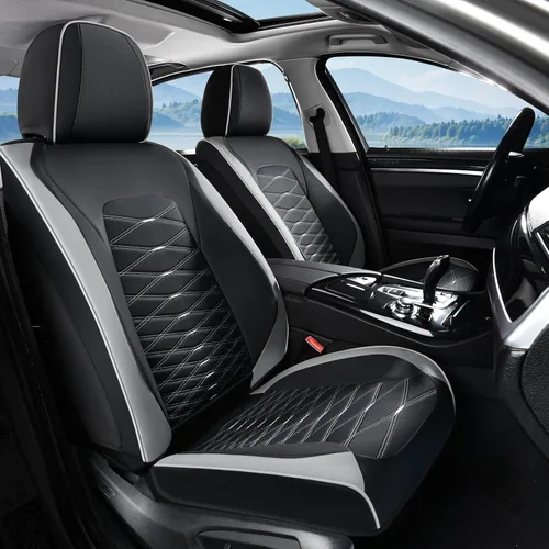 Vista 43 de Fundas de asiento delantero de automóvil, fundas de asiento de cuero para automóviles, protector de asiento de automóvil, impermeable, transpirable