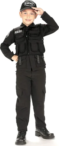 Vista 2 de Rubies S.W.A.T. Disfraz de policía para niños, talla M