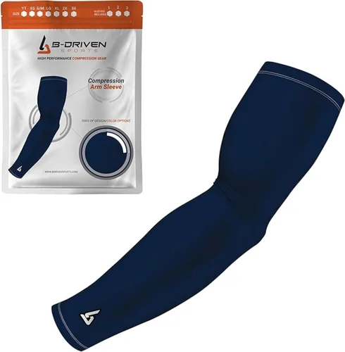 Vista 33 de B-Driven Sports Manga de Compresión Pro-Fit para Brazo - Deportes Atléticos Baloncesto, Fútbol, Sóftbol, Carrera, Juegos, - nan (1 unidad)
