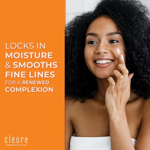 Vista 2 de Cleure Crema de día antienvejecimiento e hidratante facial con manteca de karité pura para pieles sensibles, sin fragancia, sin gluten, salicilatos