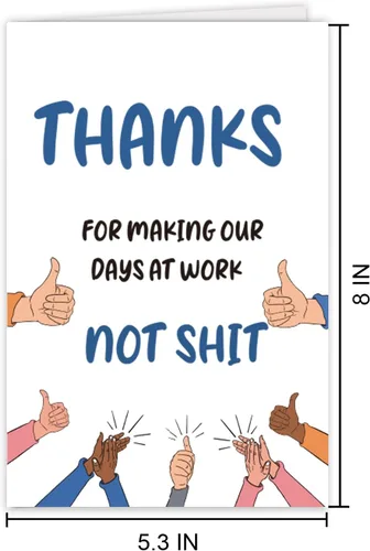 Vista 7 de UUEFKTN Divertidas tarjetas de agradecimiento para jefe gerente compañero de trabajo, divertida tarjeta del día del jefe, divertida tarjeta