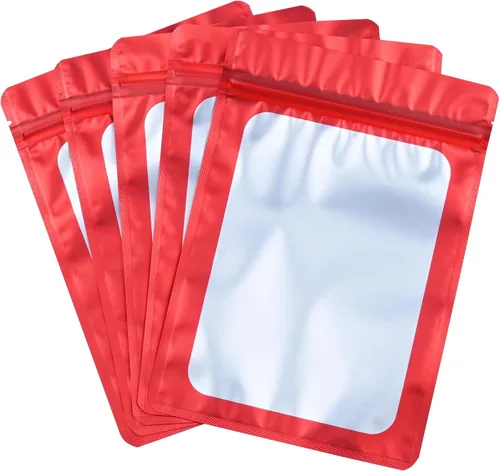 Vista 14 de Bolsa resellable de Mylar para bolígrafos, ideal para oficina, hogar, fiesta, almacenamiento de alimentos, galletas, muestras de joyería