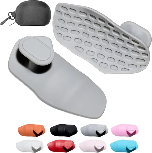 Vista 13 de Agarres de silicona para levantamiento de pesas, guantes de entrenamiento alternativos para hombres, agarre antideslizante para entrenamiento
