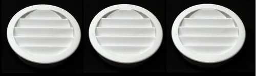 Vista 29 de 2.5 "rejilla redonda de plástico Soffit rejilla de ventilación de aire para reptiles cubierta (6, blanco)