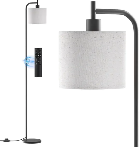 Vista 9 de SIBRILLE Lámpara de pie con pantalla de lino, lámpara de pie alta regulable con control remoto y 3 temperaturas de color, modernas lámparas de pie