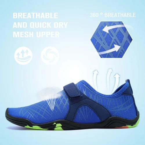 Vista 5 de Zapatos acuáticos para niños y niñas, suela ligera y cómoda, fácil de caminar, calzado acuático y deportivo antideslizante