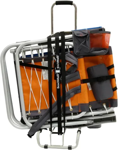 Vista 6 de Mini carrito de playa para arena con ruedas de globo, carrito de playa fácil de enrollar para todos los terrenos