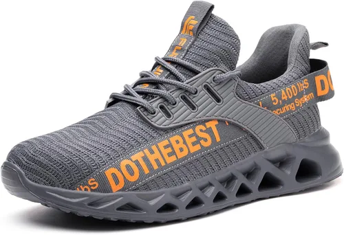 Vista 39 de Furuian - Tenis con punta de acero para hombres y mujeres, zapatos de seguridad ligeros, cómodos, a prueba de pinchazos, zapatos de trabajo