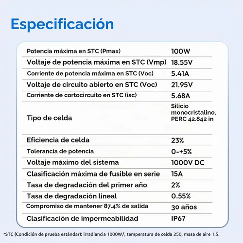 Vista 7 de JJN Paneles solares de 100 W, panel solar monocristalino de 10BB de 12 V 100 W, cargador de alimentación de módulo fotovoltaico de alta eficiencia