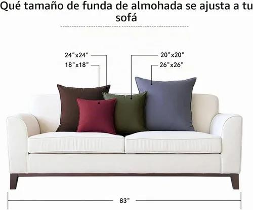 Vista 8 de Jeanerlor Funda de almohada decorativa de lino y algodón sólido de 18 x 18 pulgadas con cremallera, funda de cojín europea, funda de almohada