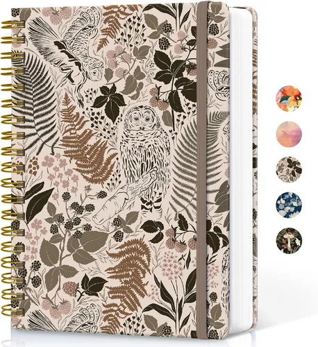 Vista 33 de Cuaderno rayado en espiral para el trabajo, 300 páginas gruesas B5 (7.1 x 10 pulgadas), diario a rayas universitarias para mujeres y escritura
