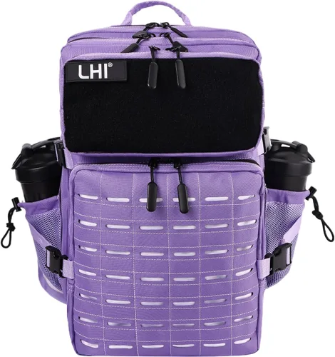 Vista 13 de LHI - Mochila táctica militar para hombre, 25/45 L, mochila grande Molle del ejército, mochila de asalto de 3 días, para senderismo