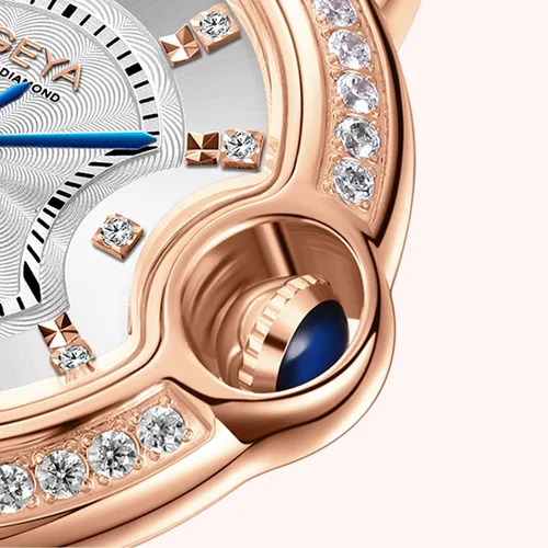 Vista 5 de Redhai Women Watches Analog Quartz Watch Mosaic with Diamonds Pearl Bracelet Dress Watch for Female Waterproof Wristwatch with Rhinestones Bracelet