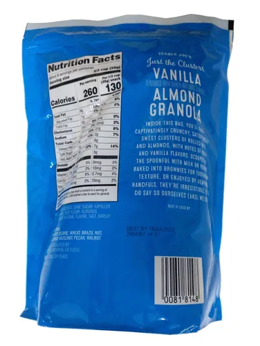 Vista 2 de Trader Joe's Just the Clusters - Cereal de granola de almendras y vainilla (paquete de 2)