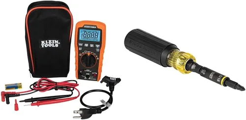 Vista 10 de Klein Tools ET270 Multiprobador digital de rango automático, AC/DC, resistencia y kit de herramientas de búsqueda de disyuntores 80016