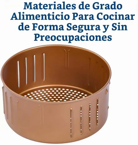 Vista 3 de Cesta de repuesto para freidora de aire de 3.7 cuartos de galón para energía, accesorios para freidora de aire para Gowise USA, cesta antiadherente