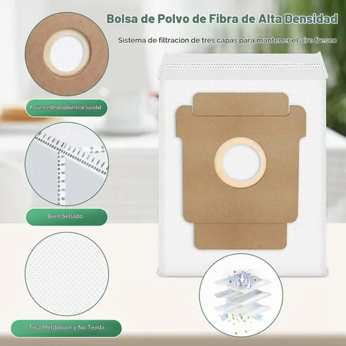 Vista 5 de 25 piezas de kit de accesorios para aspiradora robot iRobot Roomba Plus 405 Combo/505 Combo, piezas de repuesto incluyen 2 cepillos principales, 6