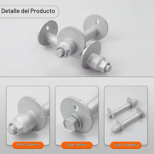 Vista 3 de Pernos de ajuste de punta inclinada de suspensión delantera, pernos de alineación de punta de leva de control inferior para Toyota 1996-2002