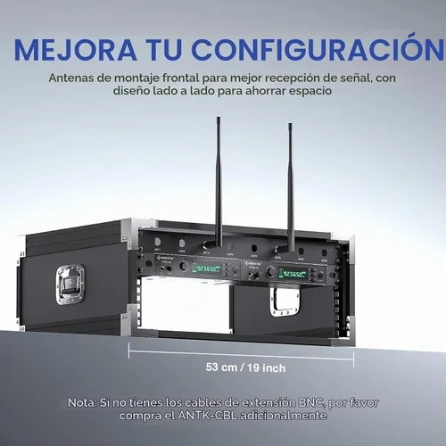 Vista 4 de Phenyx Pro BNC Kit de antena de montaje en rack lado a lado ANTK-SBS