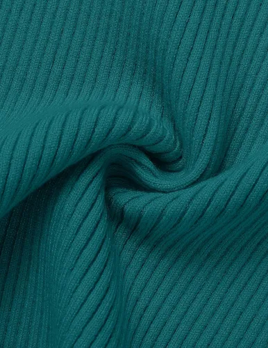 Vista 5 de ZESICA Camiseta de manga corta con cuello redondo y punto acanalado para mujer, ajustada, camiseta básica de verano 2023 de color sólido
