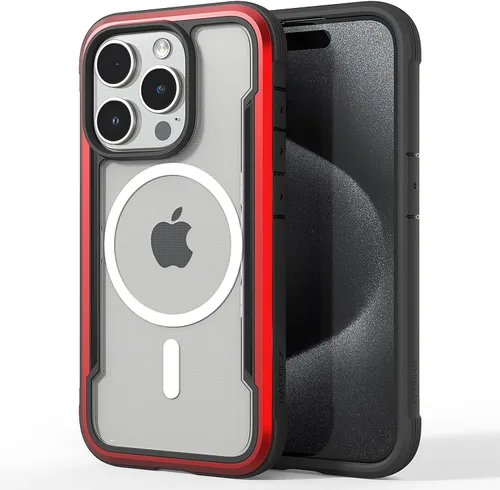 Vista 19 de RAPTIC Funda magnética Air para iPhone 15, funda protectora transparente a prueba de golpes, grado militar probada para caídas de 10 pies, funda