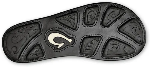 Vista 3 de OluKai Mea Ola Sandalias de playa para hombre, sandalias de cuero de primera calidad, plantilla moldeada por compresión y ajuste cómodo, diseño