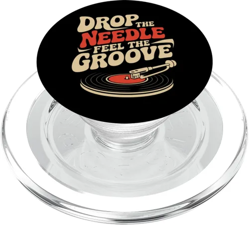 Vista 7 de Vinyl Record Collector Retro Music Turntable Lover PopSockets Adhesive PopGrip