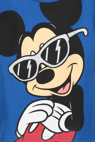 Vista 4 de Disney- Camisa de manga corta y pantalones cortos de malla de Mickey Mouse