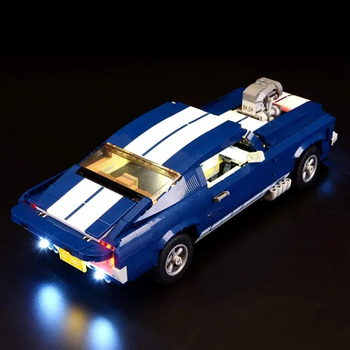 Vista 3 de BRIKSMAX Kit de iluminación LED para Ford Mustang, compatible con el modelo de bloques de construcción Lego 10265, no incluye el juego de Lego