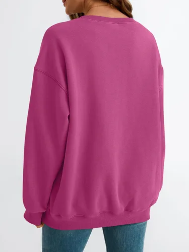 Vista 79 de EFAN Sudaderas de gran tamaño con cuello redondo Y2K para mujer, sudaderas con capucha para otoño, moda 2025, ropa para adolescentes y niñas, lindo