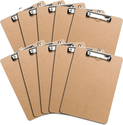 Vista 9 de Portapapeles tamaño carta con clip de mariposa (paquete de 5) - Portapapeles de madera grandes de 9 x 12.5 pulgadas para aula, portapapeles