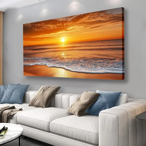 Vista 11 de Yuaxker Cuadros de árbol para decoración de pared, arte de pared verde, pintura de paisaje natural, arte estético moderno para sala de estar