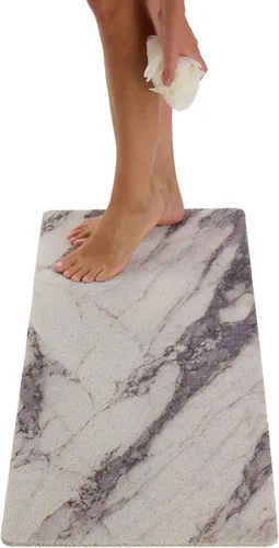Vista 137 de Enkosi Alfombra de ducha antideslizante Loofah para suelos de ducha, bañera, baños, zonas húmedas, alfombrilla de baño acolchada con agujeros