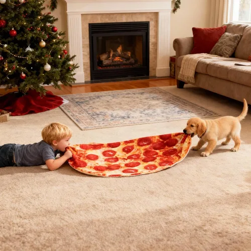 Vista 4 de Pepperoni - Manta de pizza para baby shower, elefante blanco, regalos para niños, mantas envolventes para niños y niñas, para fiestas, novedosas