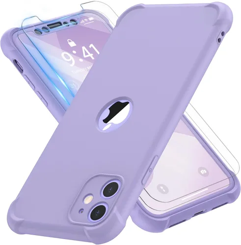 Vista 42 de ORETECH Funda para iPhone 11, con [2 protectores de pantalla de vidrio templado] [prueba de caídas de grado militar de 10 pies]