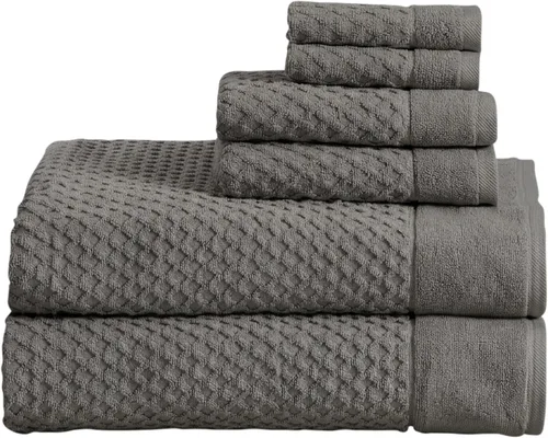 Vista 52 de Great Bay Home - Toallas de mano 100% algodón blanco, 6 toallas de baño suaves para manos, altamente absorbentes y de secado rápido, colección 01