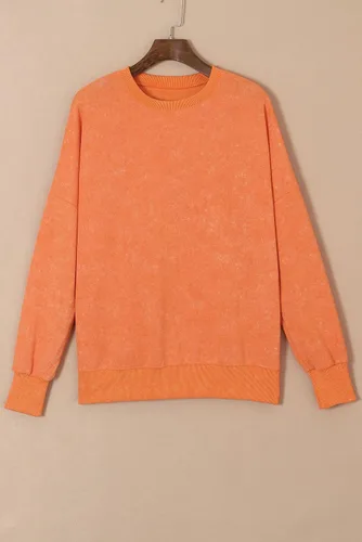 Vista 121 de SHEWIN Sudadera casual de manga larga con cuello redondo para mujer, ligera, holgada