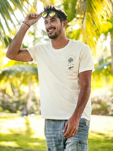 Vista 5 de SOLY HUX Camisetas gráficas para hombre, camisetas de manga corta con estampado de letras, camiseta casual de verano