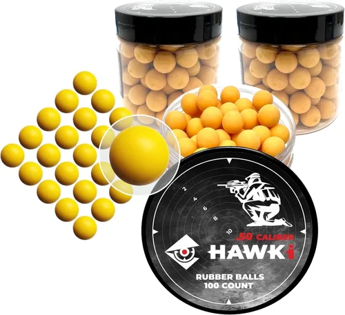 Vista 21 de Hawki - Pelotas de goma reutilizables de 0.50 o .43 cali, bolas de goma suave, menos letales para pistolas de paintball